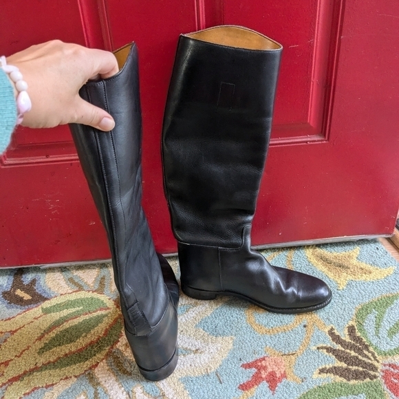 Marlborough Of England Black Leather Riding Boots - Picture 3 of 7